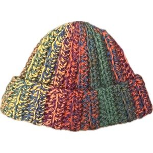 colorful wool beanie